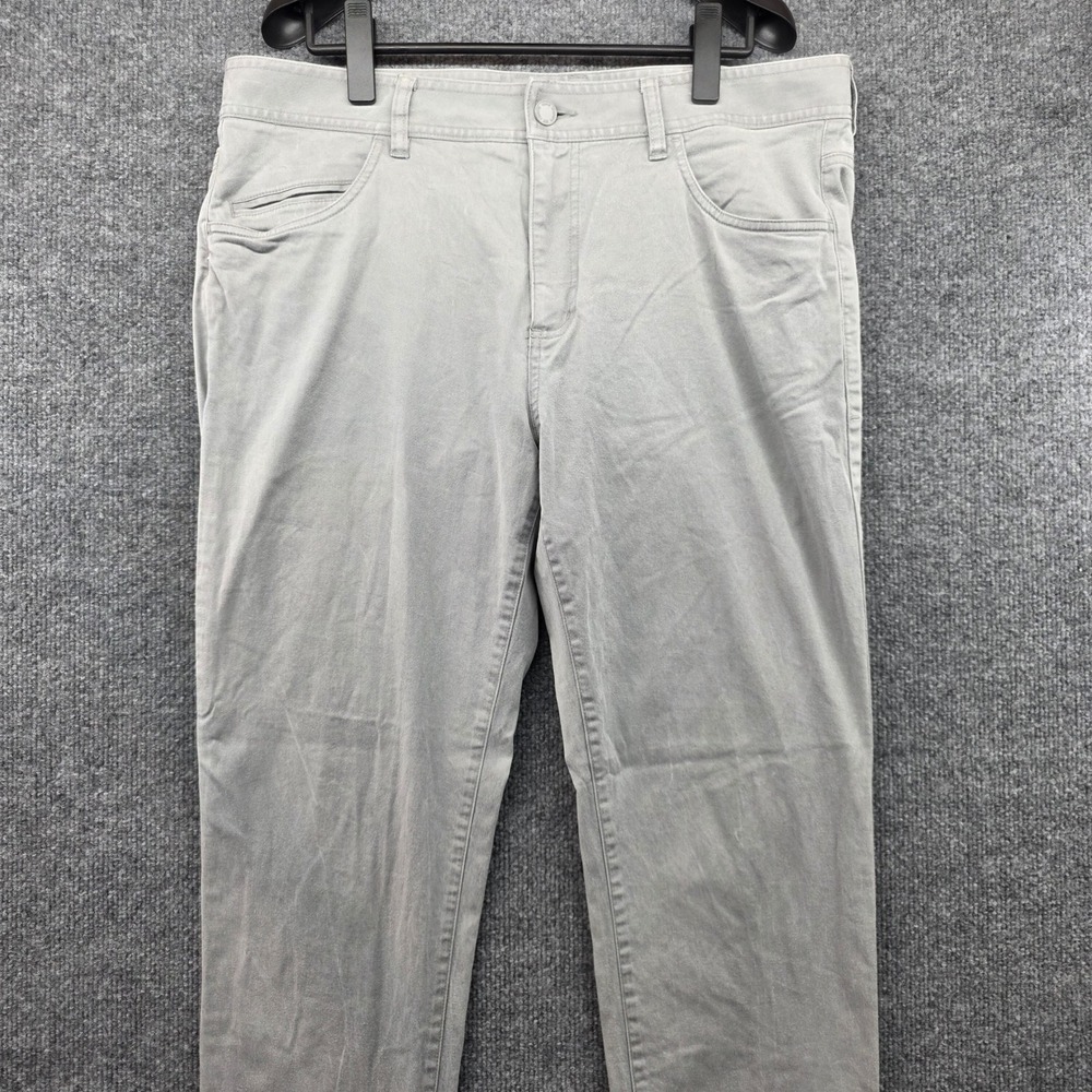 Rhone Commuter Five-Pocket Pants‎ Mens 36 Light Gray Lyocell Chino Trousers